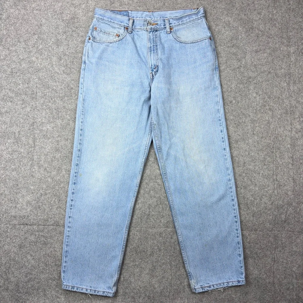 VTG Levi's Jeans Mens 34x30 Light Wash 550 Relaxed Fit‎ Tapered Leg Denim 90s